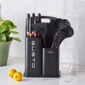 ست کارد آشپزخانه استندی کاراجا مدل Gusto مشکی