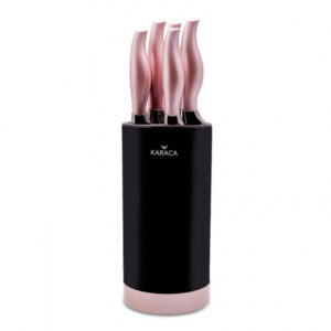 ست کارد آشپزخانه استندی کاراجا مدل Rosegold