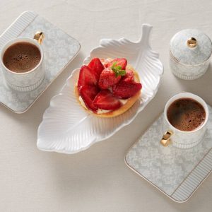 ست فنجان قهوه خوری کاراجا مدل Queen سفید