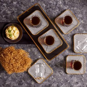 ست فنجان چایی خوری کاراجا مدل Black Noir