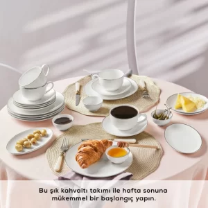 ست صبحانه خوری26 پارچه کاراجا 6 نفره مدل Elegance Bone Marcelo